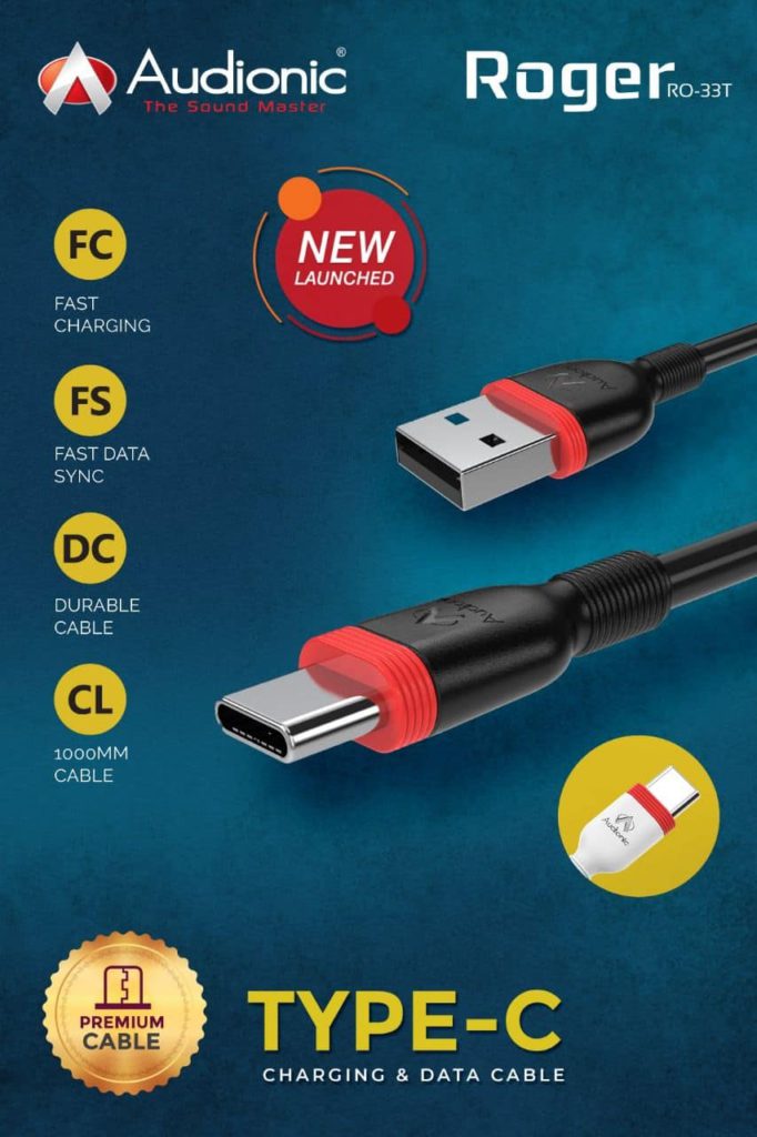Audionic Roger Type-C Data Cable RO-33T