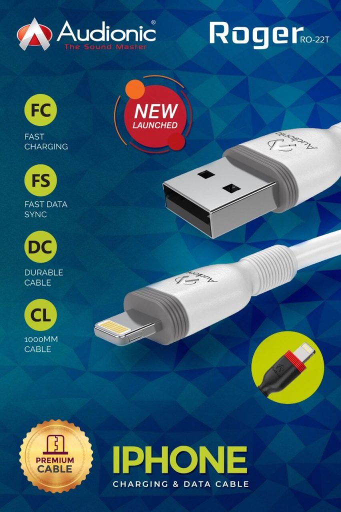 Audionic Roger iPhone Data Cable (RO-22)
