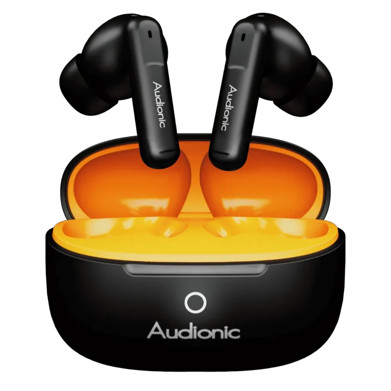 Audionic 690 ION wireless earbuds Black Orange